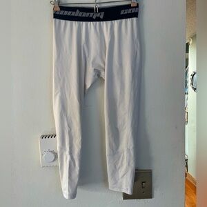 Coolmg White Activewear Leggings